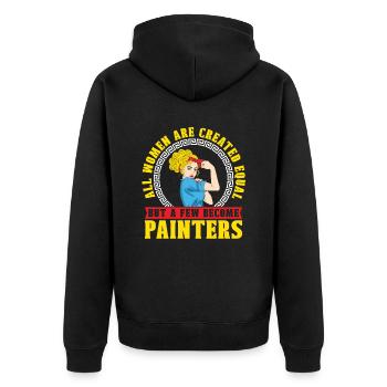 Peintre Vernisseur Lustig - Veste à capuche bio Premium Unisexe - noir - Dos - Nico (187cm)