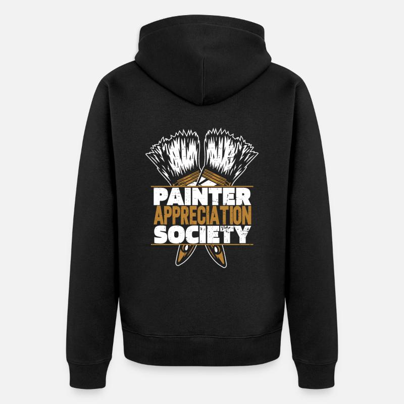 Maler Lackierer - Unisex Premium Bio Zip Hoodie - Schwarz