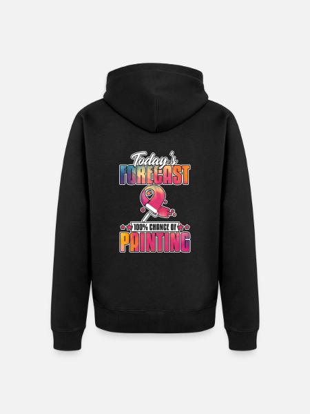 Painter Varnisher Funny - Unisex Premium Organic Zip Hoodie - black