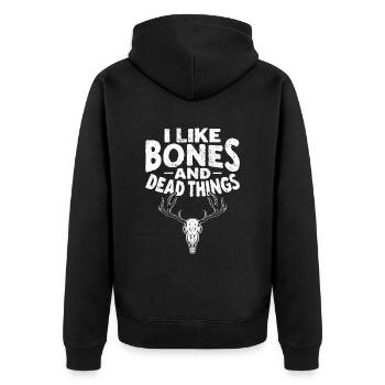 Taxidermist design for stuffing animals - Unisex Premium Organic Zip Hoodie - black - Back - Nico (187cm)