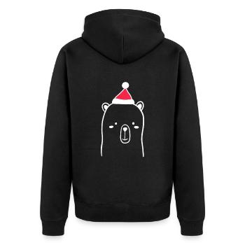 Chapeau de Noël Ours Noël Sweet Xmax - Veste à capuche bio Premium Unisexe - noir - Dos - Nico (187cm)