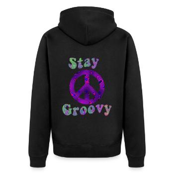 Hippie - Veste à capuche bio Premium Unisexe - noir - Dos - Nico (187cm)
