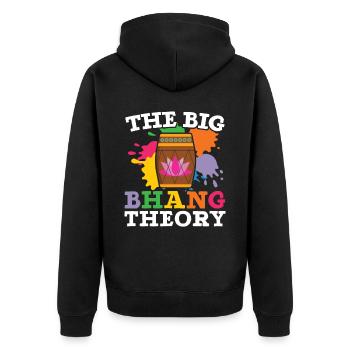 Radha Krishna Hinduismus Hindu Holi Festival - Unisex Premium Bio Zip Hoodie - Schwarz - Hinten - Nico (187cm)