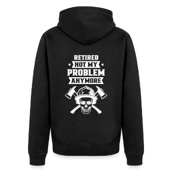 À la retraite, ce n’est plus mon problème Pension pensionnée - Veste à capuche bio Premium Unisexe - noir - Dos - Nico (187cm)