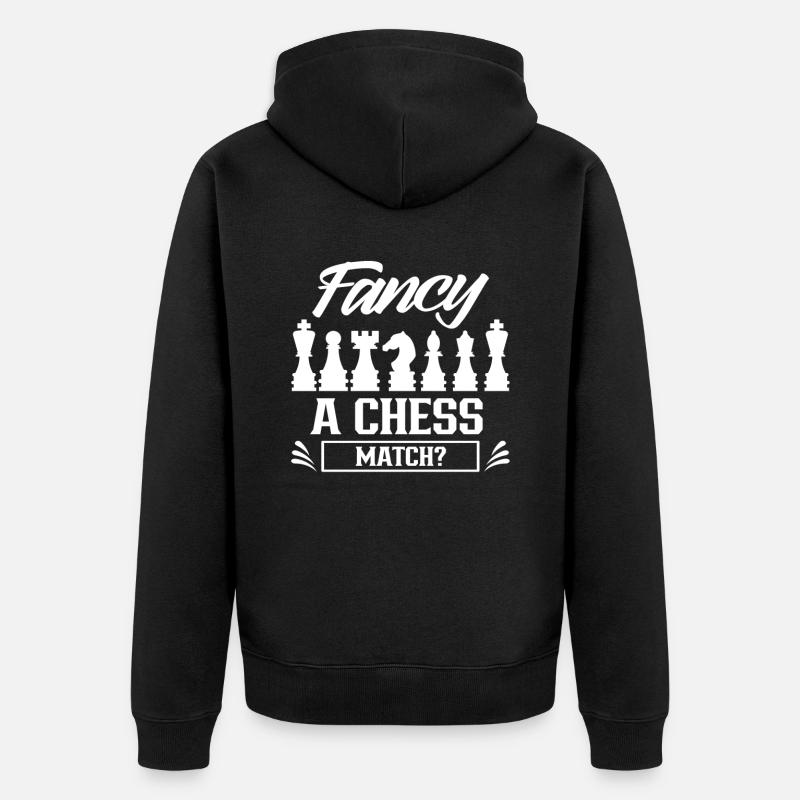 Envie d’un jeu d’échecs Joueur d’échecs Échecs - Veste à capuche bio Premium Unisexe - noir