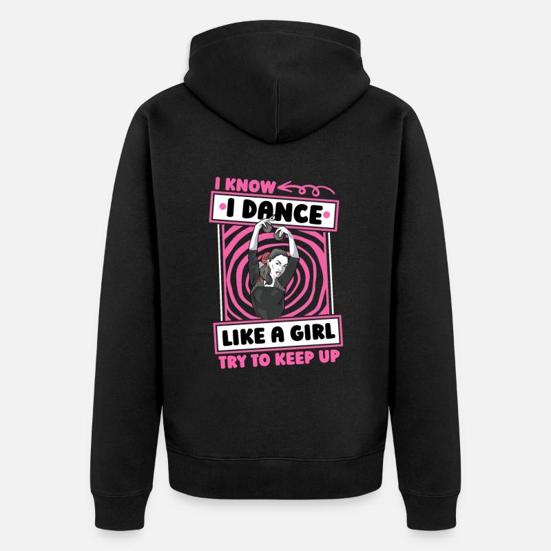 Professeur de danse filles - Veste à capuche bio Premium Unisexe - noir