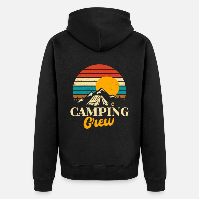 Équipe de camping - Veste à capuche bio Premium Unisexe - noir