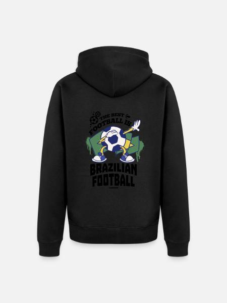 Brasilien - Unisex Premium Bio Zip Hoodie - Schwarz