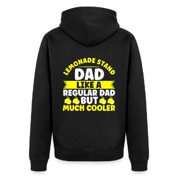 Lemonade Stand Lemon Juice Lemonade Shop - Unisex Premium Organic Zip Hoodie - black - Back - Nico (187cm)