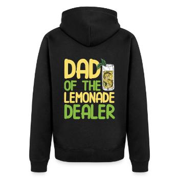 Lemonade Stand Lemon Juice Lemonade Shop - Unisex Premium Organic Zip Hoodie - black - Back - Nico (187cm)
