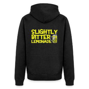 Limonadenstand Zitronensaft Limonade Geschäft - Unisex Premium Bio Zip Hoodie - Schwarz - Hinten - Nico (187cm)