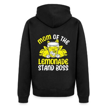 Lemonade Stand Lemon Juice Lemonade Shop - Unisex Premium Organic Zip Hoodie - black - Back - Nico (187cm)