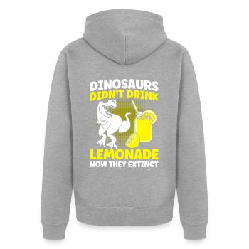 Limonadenstand Zitronensaft Limonade Geschäft - Unisex Premium Bio Zip Hoodie - Grau meliert - Hinten - Nico (187cm)