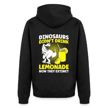 Limonadenstand Zitronensaft Limonade Geschäft - Unisex Premium Bio Zip Hoodie - Schwarz - Hinten - Nico (187cm)