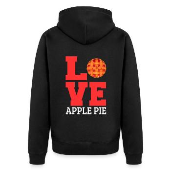 Apple pie - Unisex Premium Organic Zip Hoodie - black - Back - Nico (187cm)