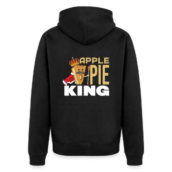 Apple pie - Unisex Premium Organic Zip Hoodie - black - Back - Nico (187cm)