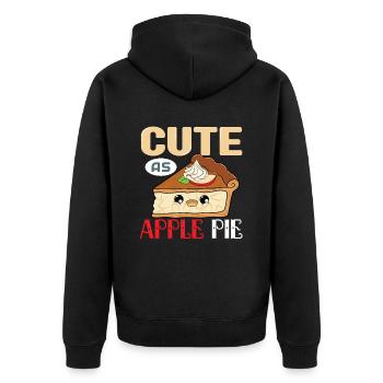 Apple pie - Unisex Premium Organic Zip Hoodie - black - Back - Nico (187cm)