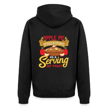 Apple pie - Unisex Premium Organic Zip Hoodie - black - Back - Nico (187cm)