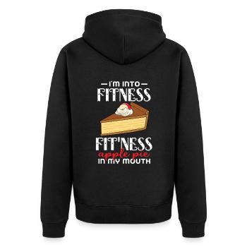 Apple pie - Unisex Premium Organic Zip Hoodie - black - Back - Nico (187cm)