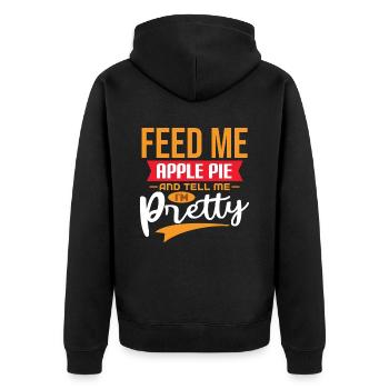 Apple pie - Unisex Premium Organic Zip Hoodie - black - Back - Nico (187cm)