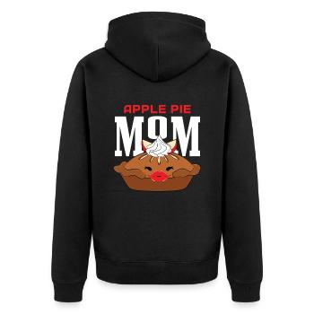 Apple pie - Unisex Premium Organic Zip Hoodie - black - Back - Nico (187cm)