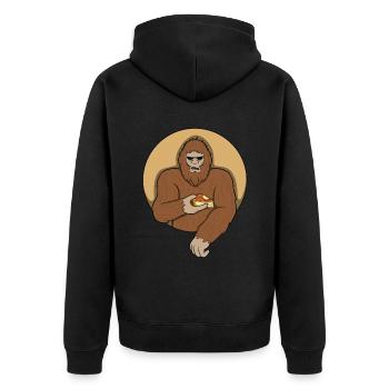 Apple pie - Unisex Premium Organic Zip Hoodie - black - Back - Nico (187cm)