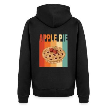 Apple pie - Unisex Premium Organic Zip Hoodie - black - Back - Nico (187cm)