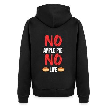Apple pie - Unisex Premium Organic Zip Hoodie - black - Back - Nico (187cm)