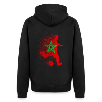 Marocain Maroc Marocain - Veste à capuche bio Premium Unisexe - noir - Dos - Nico (187cm)