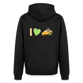 C’est drôle que j’adore la conception de gâteau au citron - Veste à capuche bio Premium Unisexe - noir - Dos - Nico (187cm)