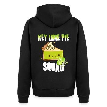 Funny Lemon Cake Design - Unisex Premium Organic Zip Hoodie - black - Back - Nico (187cm)