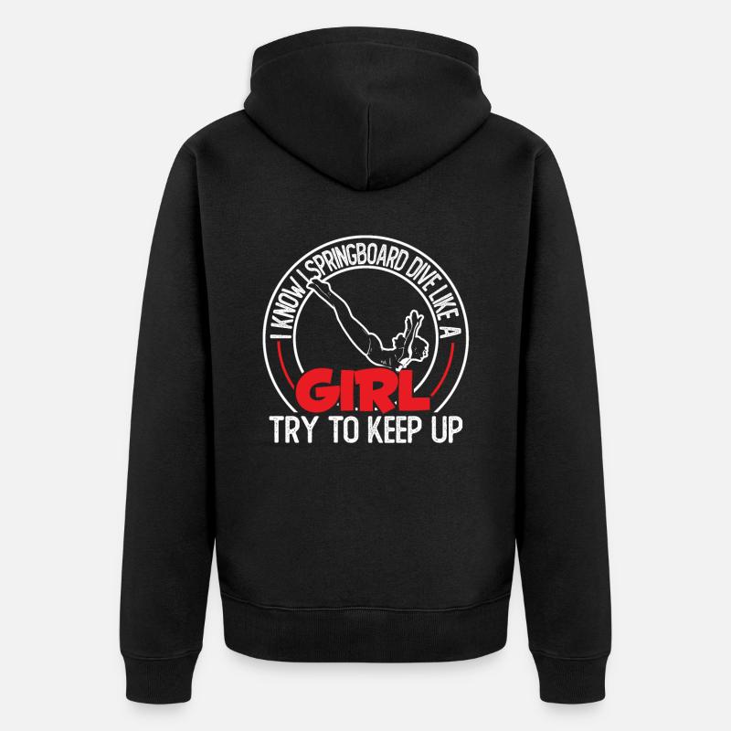 Plongeuses plongeuses filles - Veste à capuche bio Premium Unisexe - noir