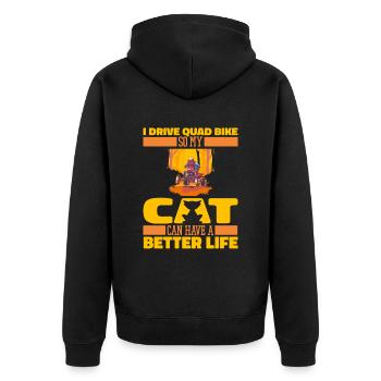 Quad Bike Cat - Veste à capuche bio Premium Unisexe - noir - Dos - Nico (187cm)