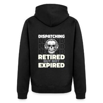 Emergency Call Control Center Operations Center Retired - Unisex Premium Organic Zip Hoodie - black - Back - Nico (187cm)