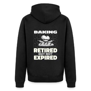 Boulangerie Baker Bakery Retraité - Veste à capuche bio Premium Unisexe - noir - Dos - Nico (187cm)