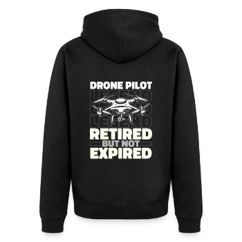 Drone Quadcopter retiré - Veste à capuche bio Premium Unisexe - noir - Dos - Nico (187cm)