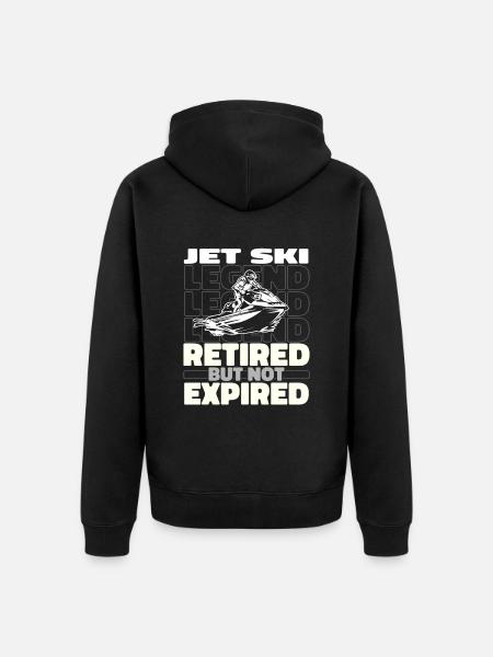 Retired Jet Ski - Unisex Premium Organic Zip Hoodie - black