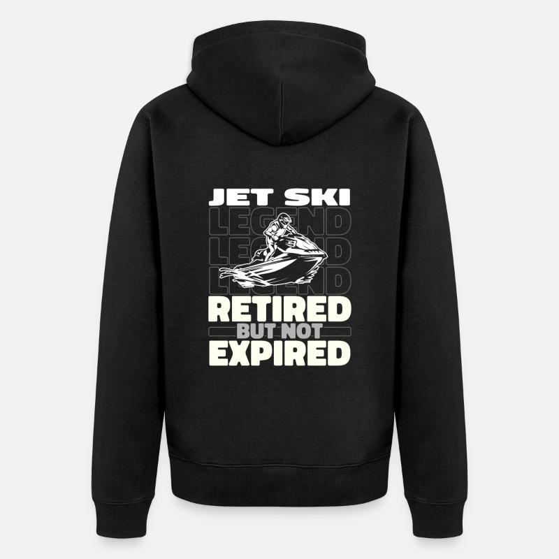 Jet Ski à la retraite - Veste à capuche bio Premium Unisexe - noir