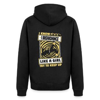 Breakdance Breakdancer Breakdancing Funny - Unisex Premium Organic Zip Hoodie - black - Back - Nico (187cm)