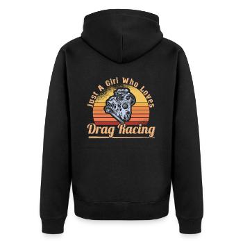Rennfahrer Rennwagen Tuning Rennsport Motorsport - Unisex Premium Bio Zip Hoodie - Schwarz - Hinten - Nico (187cm)