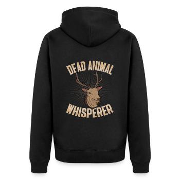 Taxidermist design for stuffing animals - Unisex Premium Organic Zip Hoodie - black - Back - Nico (187cm)