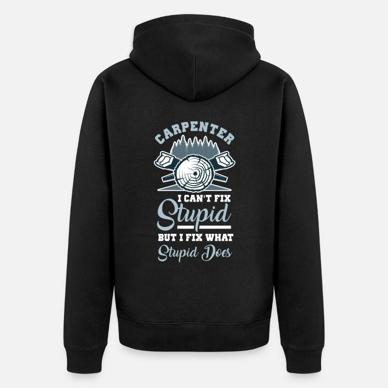 Charpentiers, menuisiers, menuisiers - Veste à capuche bio Premium Unisexe - noir