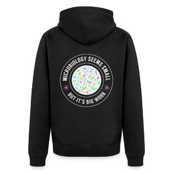Microbiology, Organism, Biotechnology - Unisex Premium Organic Zip Hoodie - black - Back - Nico (187cm)