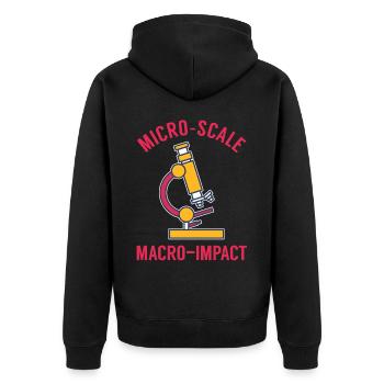 Microbiology, Organism, Biotechnology - Unisex Premium Organic Zip Hoodie - black - Back - Nico (187cm)