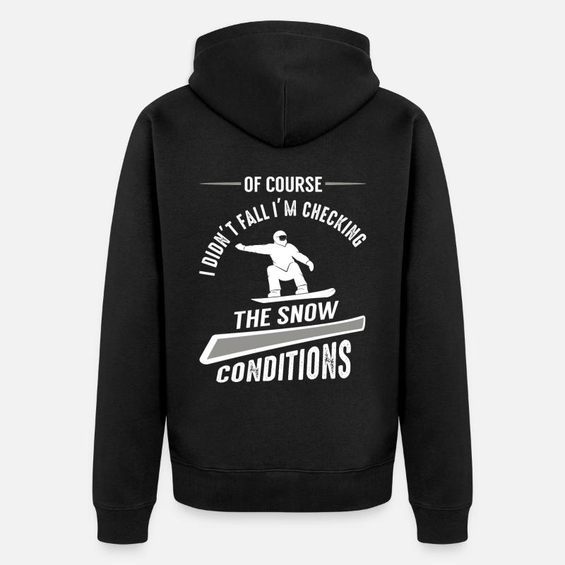 Snowboarders, Snowboard - Veste à capuche bio Premium Unisexe - noir