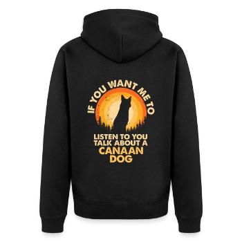 Parlez du chien Canaan - Veste à capuche bio Premium Unisexe - noir - Dos - Nico (187cm)