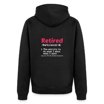 Pension de retraite Pension de pensionné Cadeau de pension de pensionné - Veste à capuche bio Premium Unisexe - noir - Dos - Nico (187cm)