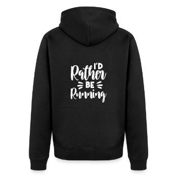 Running Runner Jogging Jogging Runner Cadeau - Veste à capuche bio Premium Unisexe - noir - Dos - Nico (187cm)
