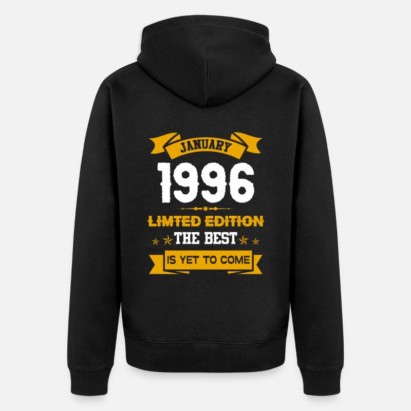 Janvier 1996 Cadeau d’anniversaire - Veste à capuche bio Premium Unisexe - noir