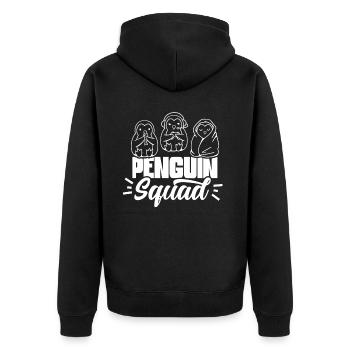Penguin Team Lovers Pingouins Animal Mignon - Veste à capuche bio Premium Unisexe - noir - Dos - Nico (187cm)